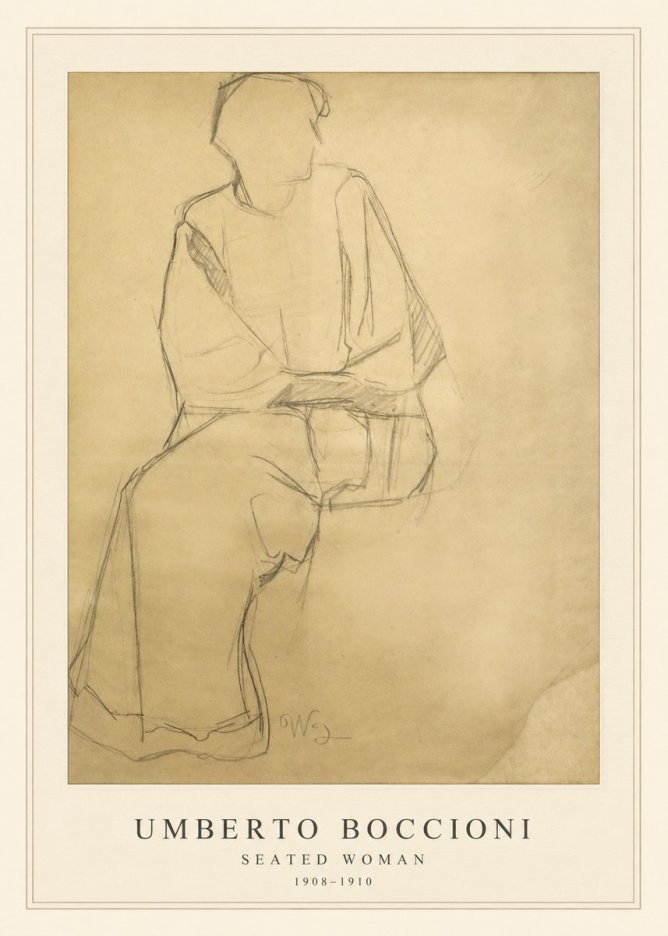 Umberto Boccioni Seated Woman No4 - Juliste