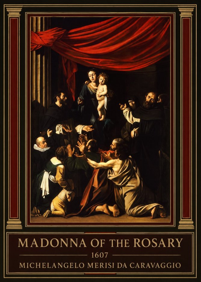 Michelangelo Merisi da Caravaggio Madonna of the Rosary No1 - Juliste