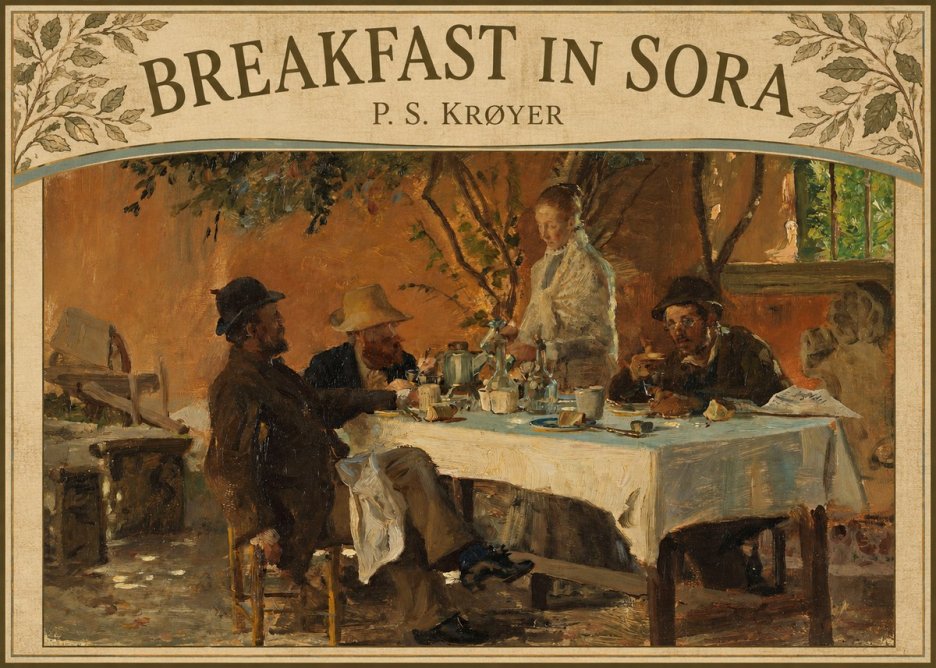 P.S. Krøyer Breakfast in Sora No5 - Juliste