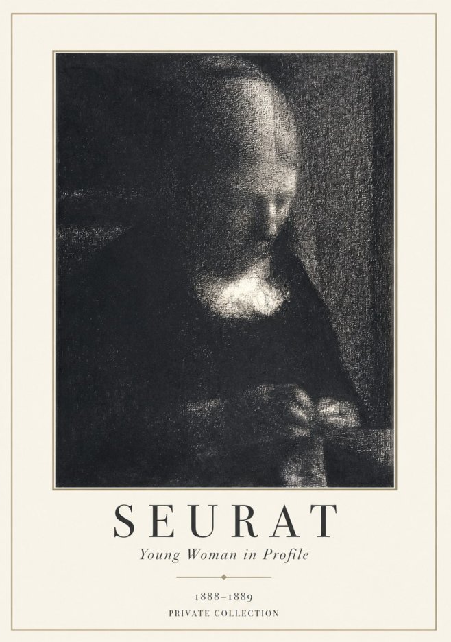 Seurat Young Woman in Profile No1 - Juliste