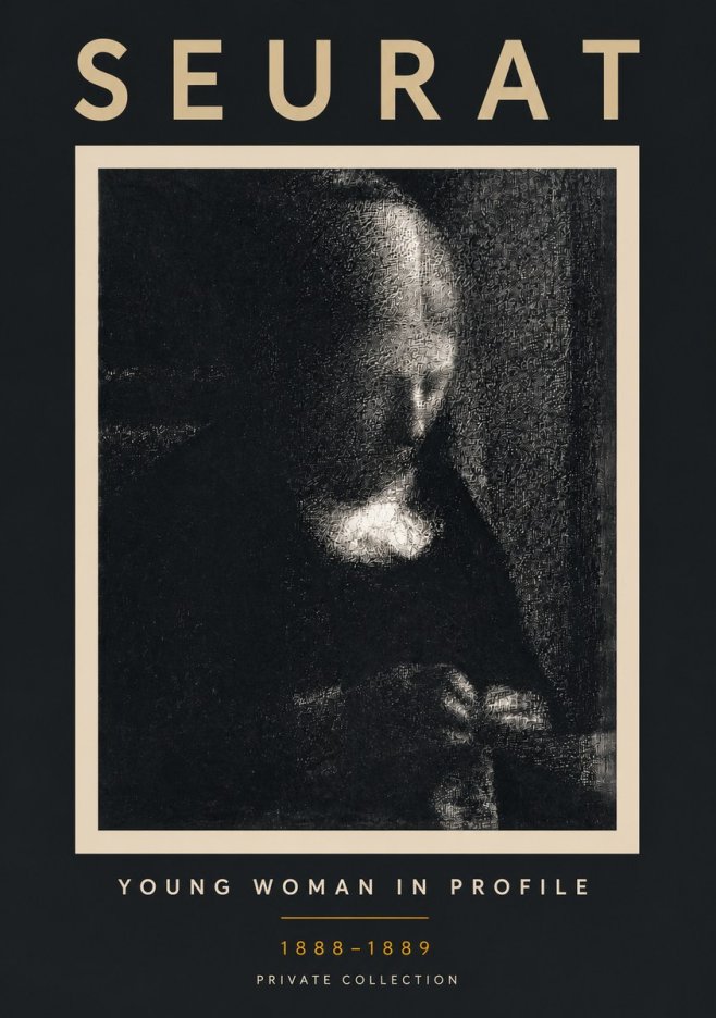 Seurat Young Woman in Profile No6 - Juliste