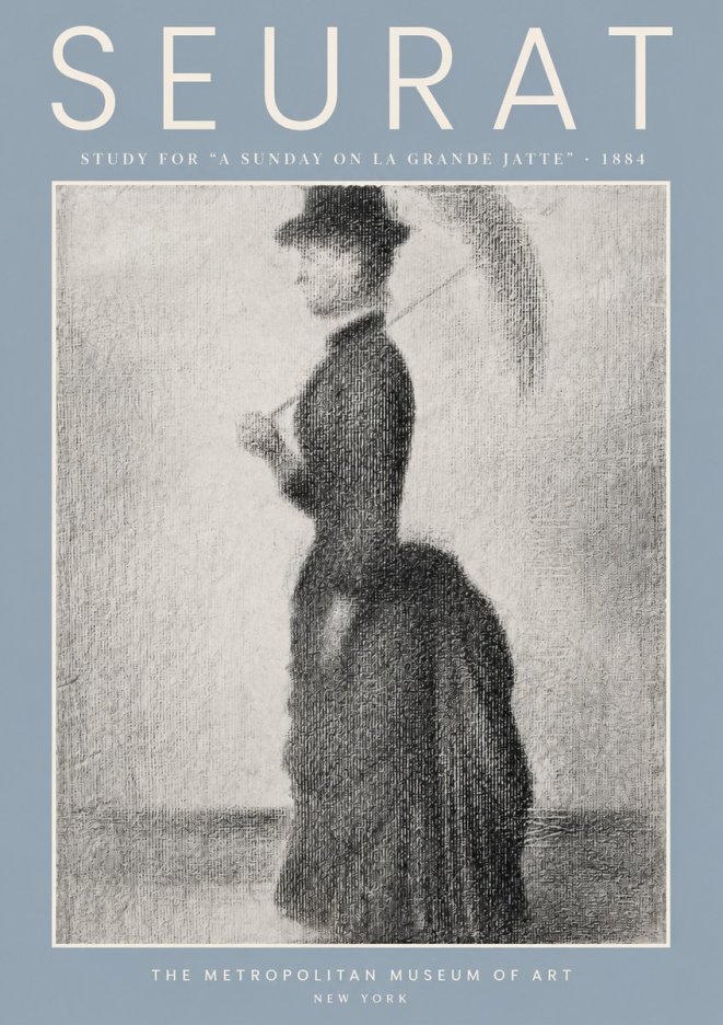 Seurat Study for "a Sunday on La Grande Jatte" No3 - Juliste