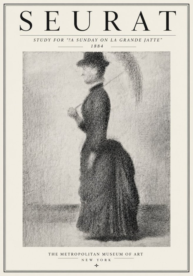 Seurat Study for "a Sunday on La Grande Jatte" No4 - Juliste