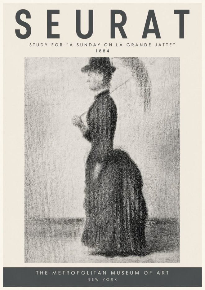 Seurat Study for "a Sunday on La Grande Jatte" No5 - Juliste