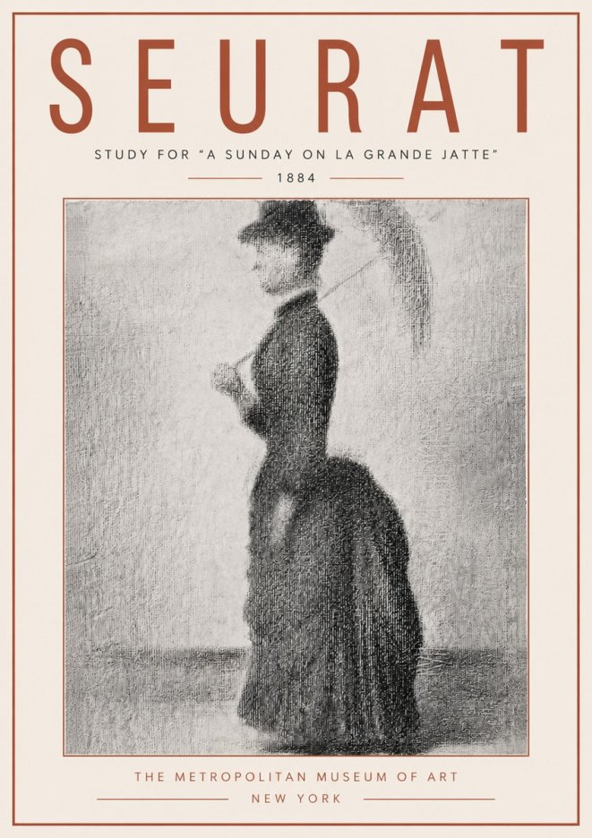 Seurat Study for "a Sunday on La Grande Jatte" No6 - Juliste