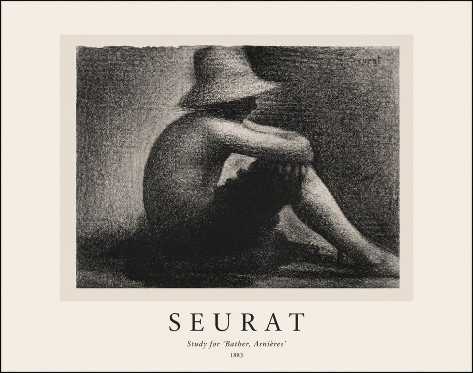Seurat Study for 'Bather, Asnières' No1 - Juliste