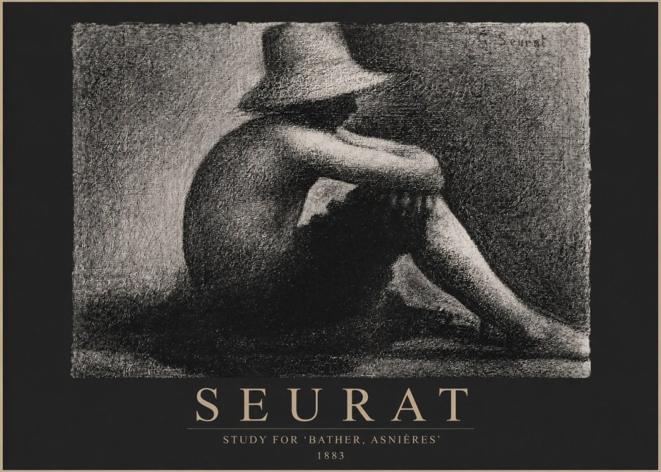 Seurat Study for 'Bather, Asnières' No4 - Juliste