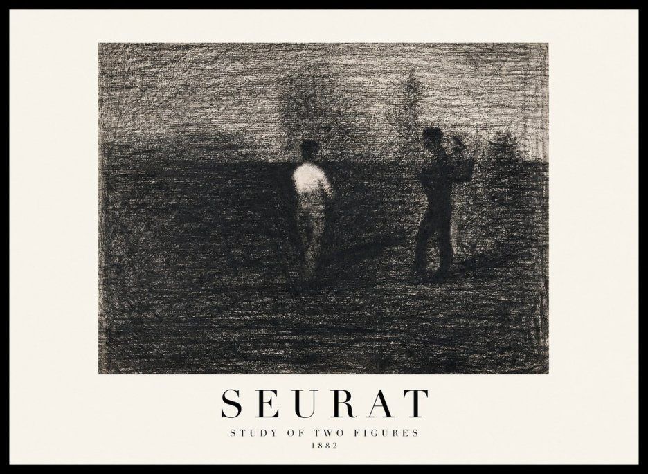 Seurat Study of Two Figures No1 - Juliste