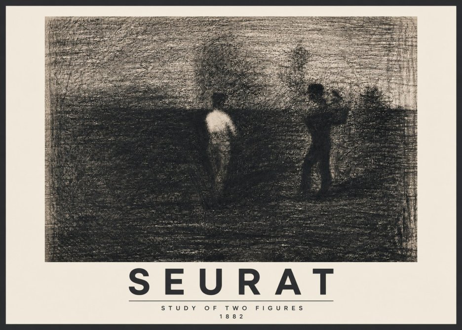 Seurat Study of Two Figures No3 - Juliste