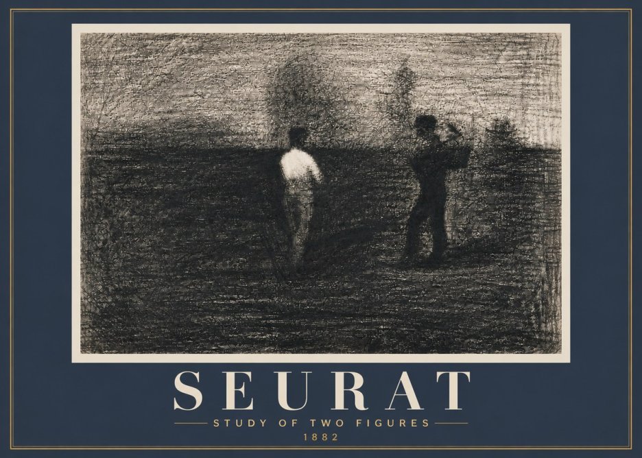 Seurat Study of Two Figures No6 - Juliste