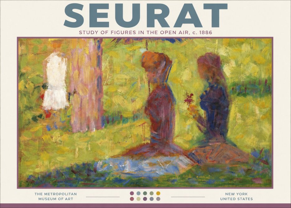 Seurat Study of Figures in the Open Air, C. 1886 No2 - Juliste