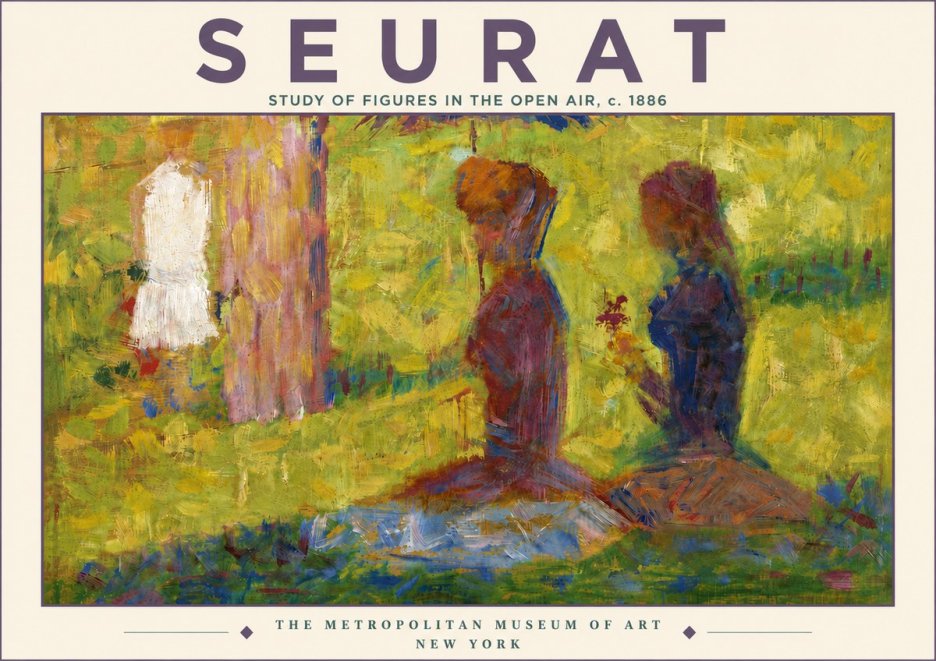 Seurat Study of Figures in the Open Air, C. 1886 No5 - Juliste