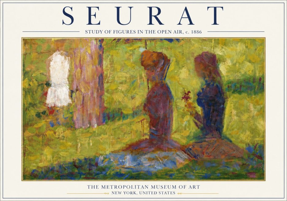 Seurat Study of Figures in the Open Air, C. 1886 No6 - Juliste