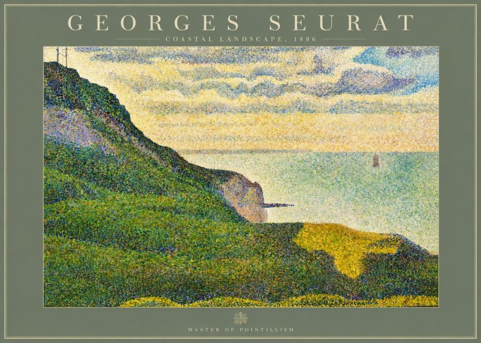 Seurat Coastal Landscape, 1886 No2 - Juliste