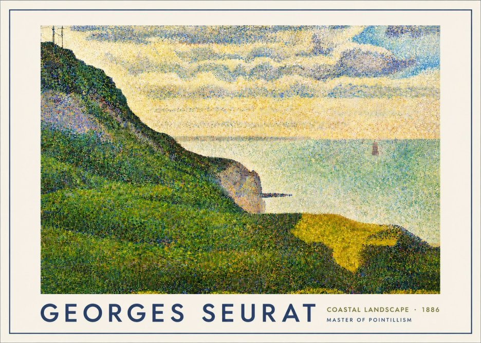 Seurat Coastal Landscape, 1886 No4 - Juliste