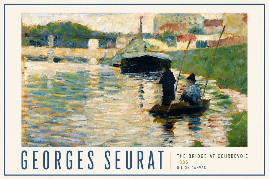 Seurat The Bridge at Courbevoie No4 - Juliste