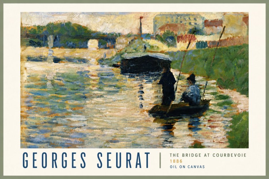 Seurat The Bridge at Courbevoie No5 - Juliste