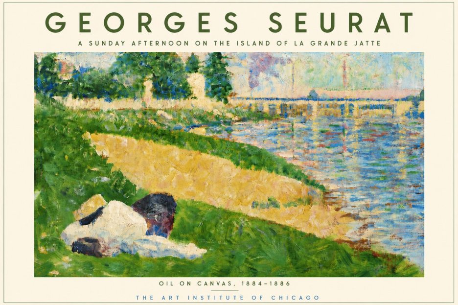 Seurat A Sunday Afternoon on the Island of La Grande Jatte II No6 - Juliste