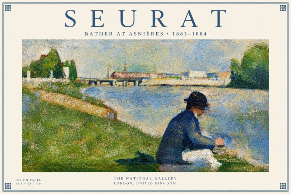 Seurat Bather at Asnières No5 - Juliste