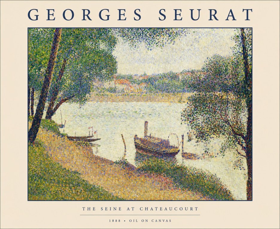 Seurat The Seine at Chateaucourt No1 - Juliste