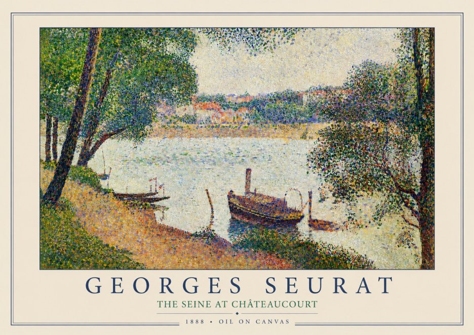 Seurat The Seine at Chateaucourt No3 - Juliste