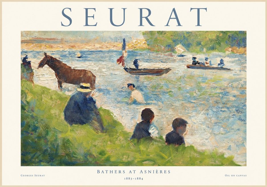 Seurat Bathers at Asnières II No1 - Juliste