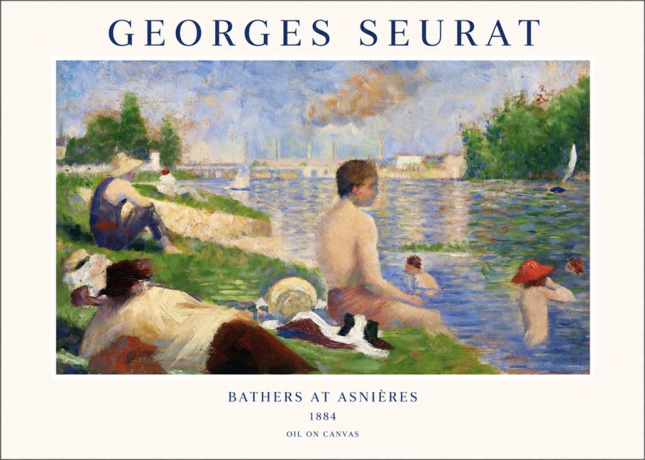 Seurat Bathers at Asnières III No1 - Juliste