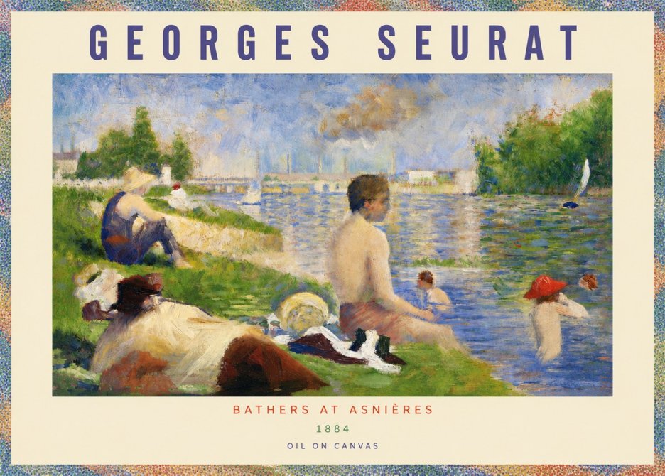 Seurat Bathers at Asnières III No3 - Juliste