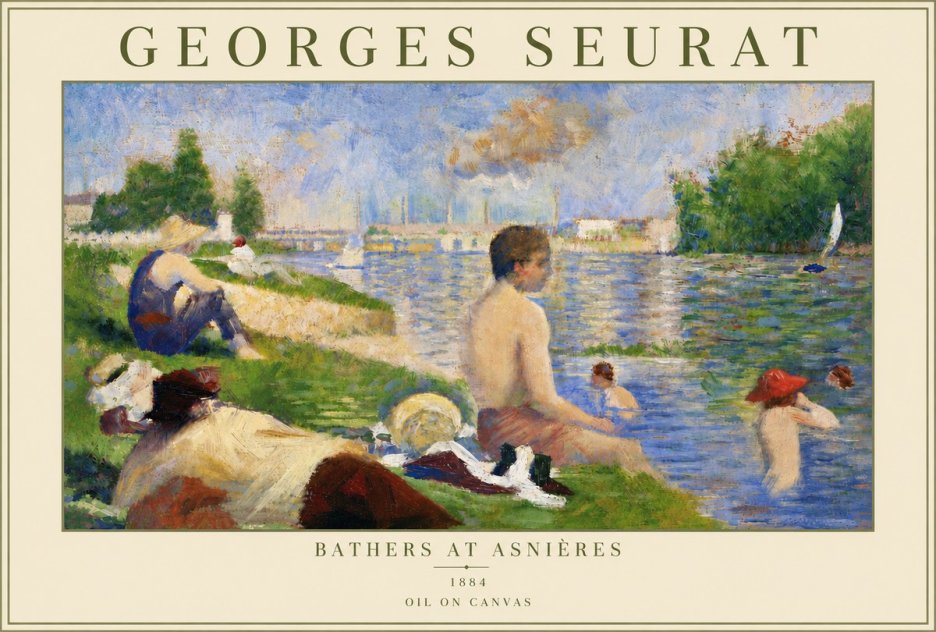 Seurat Bathers at Asnières III No5 - Juliste