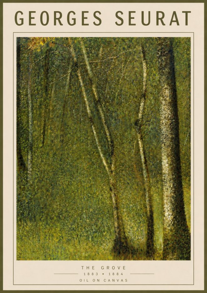 Seurat The Grove No4 - Juliste