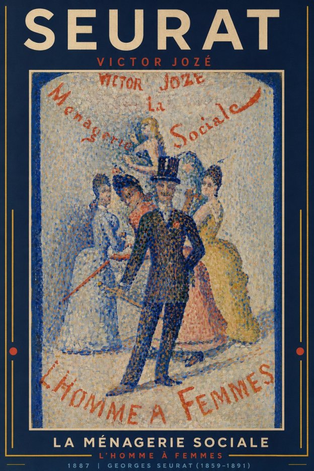 Seurat L'homme À Femmes No2 - Juliste