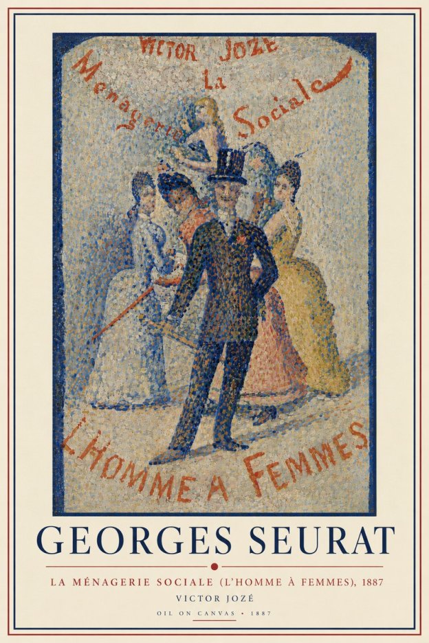 Seurat L'homme À Femmes No6 - Juliste