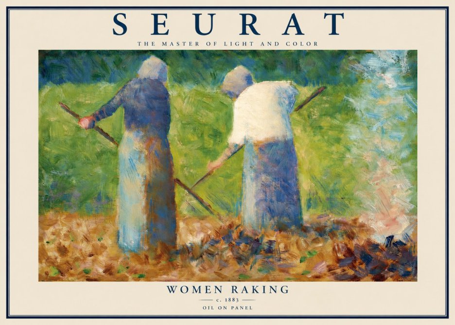 Seurat Women Raking No2 - Juliste