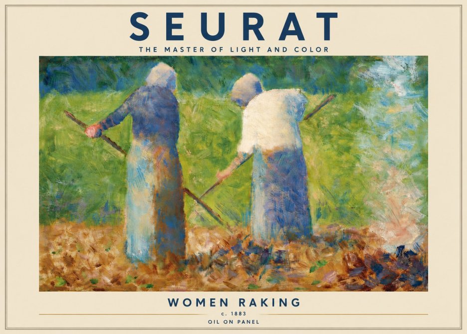 Seurat Women Raking No5 - Juliste