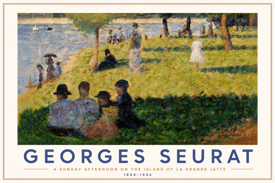 Seurat A Sunday Afternoon on the Island of La Grande Jatte IV No5 - Juliste