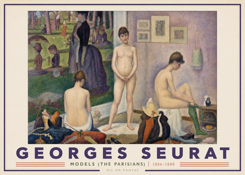 Seurat Models (the Parisians) No2 - Juliste