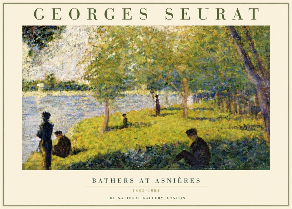 Seurat Bathers at Asnières IV No4 - Juliste