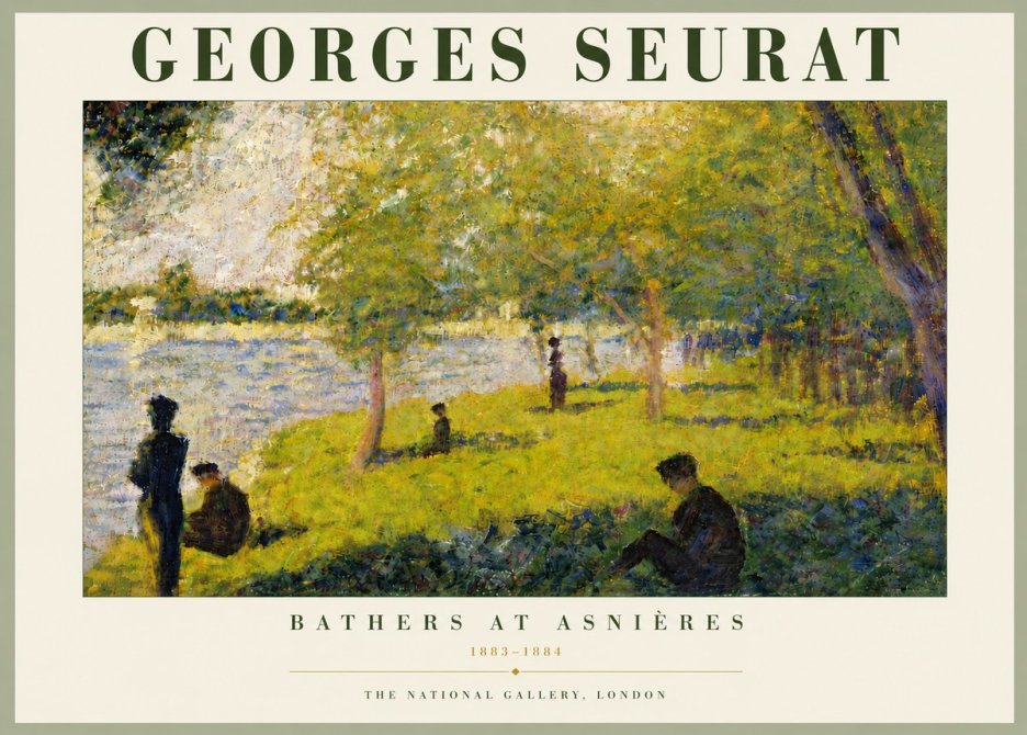 Seurat Bathers at Asnières IV No6 - Juliste