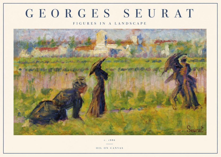 Seurat Figures in a Landscape No3 - Juliste