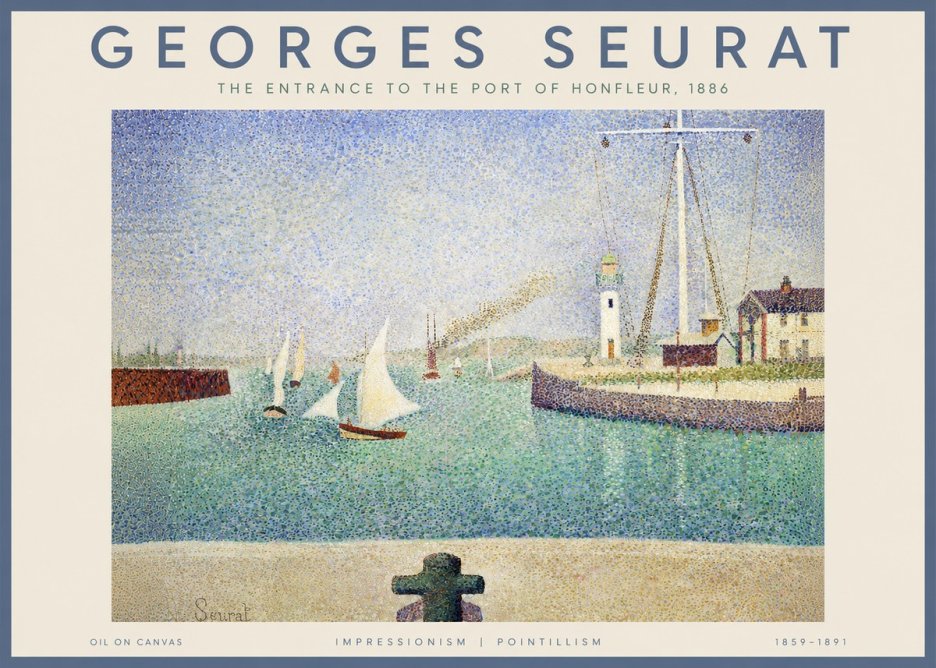 Seurat The Entrance to the Port of Honfleur, 1886 No3 - Juliste