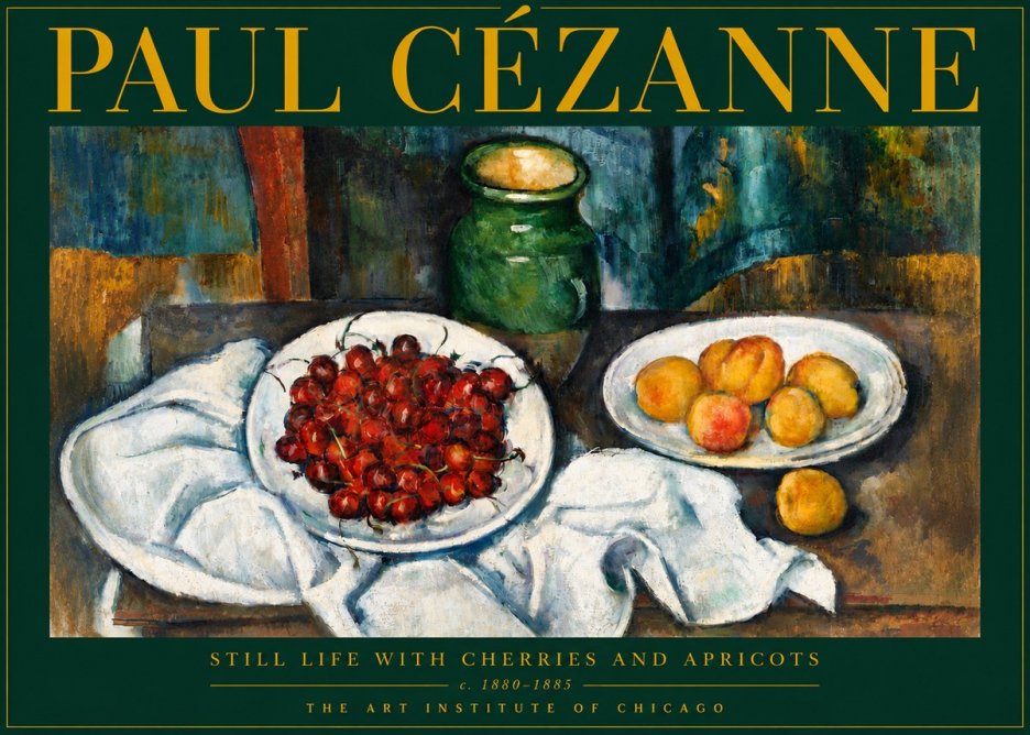 Paul Cézanne Still Life with Cherries and Apricots No5 - Juliste