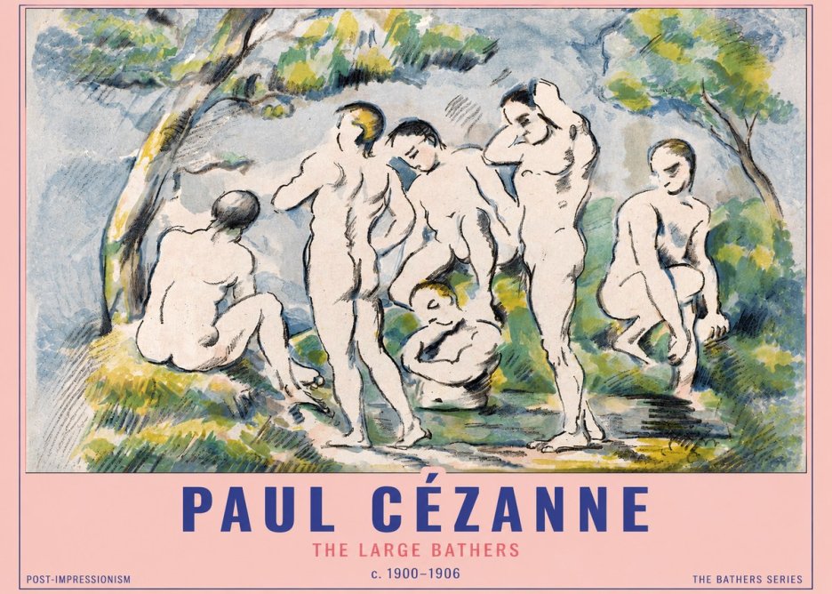 Paul Cézanne The Large Bathers I No3 - Juliste