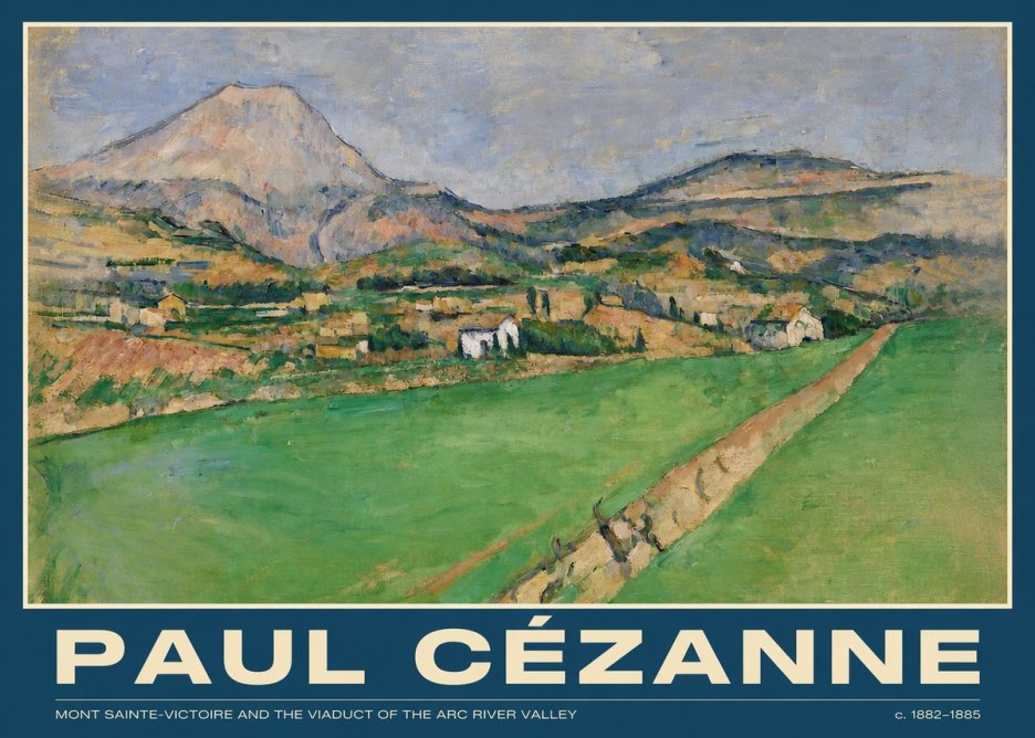 Paul Cézanne Mont Sainte-victoire and the Viaduct of the Arc River Valley No2 - Juliste