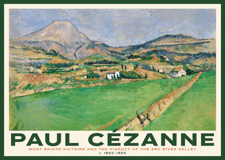 Paul Cézanne Mont Sainte-victoire and the Viaduct of the Arc River Valley No3 - Juliste