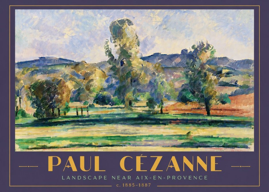 Paul Cézanne Landscape Near Aix-en-provence II No5 - Juliste