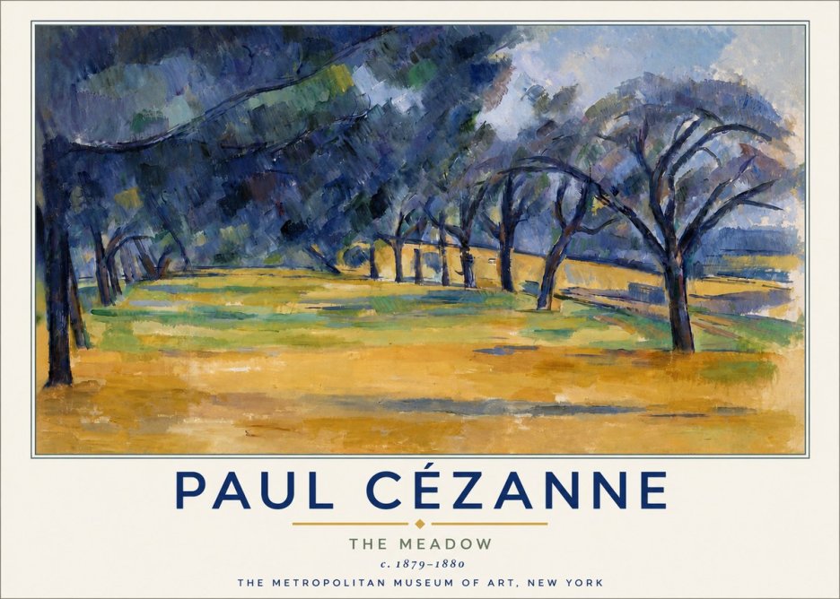 Paul Cézanne The Meadow No4 - Juliste