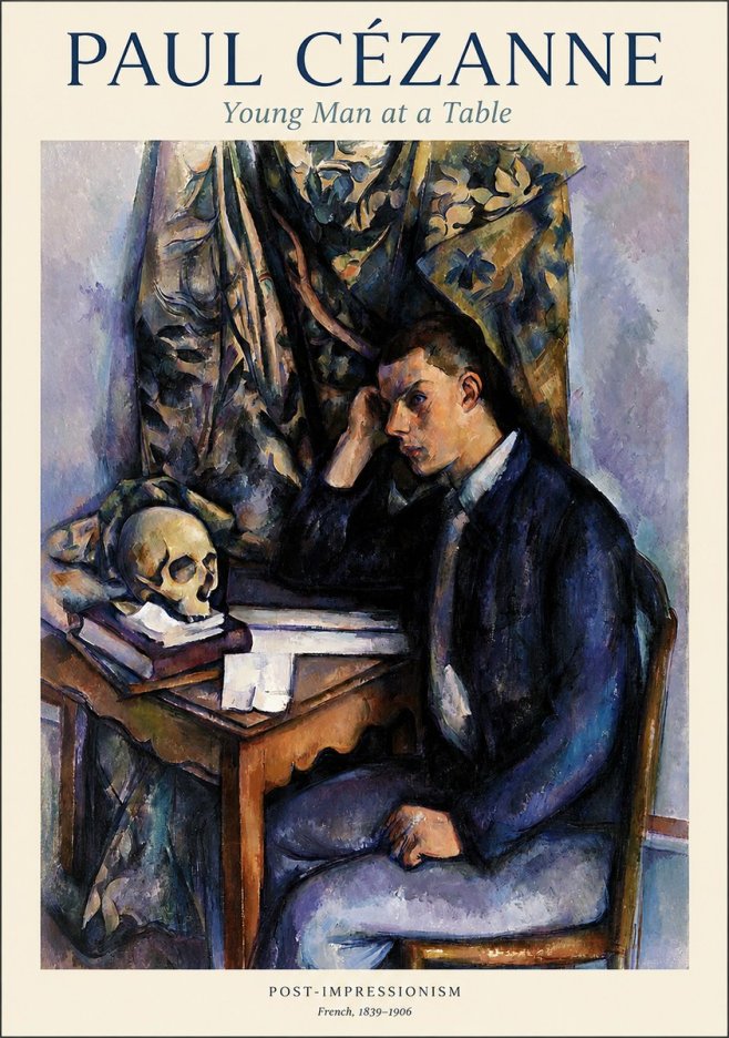 Paul Cézanne Young Man at a Table No1 - Juliste