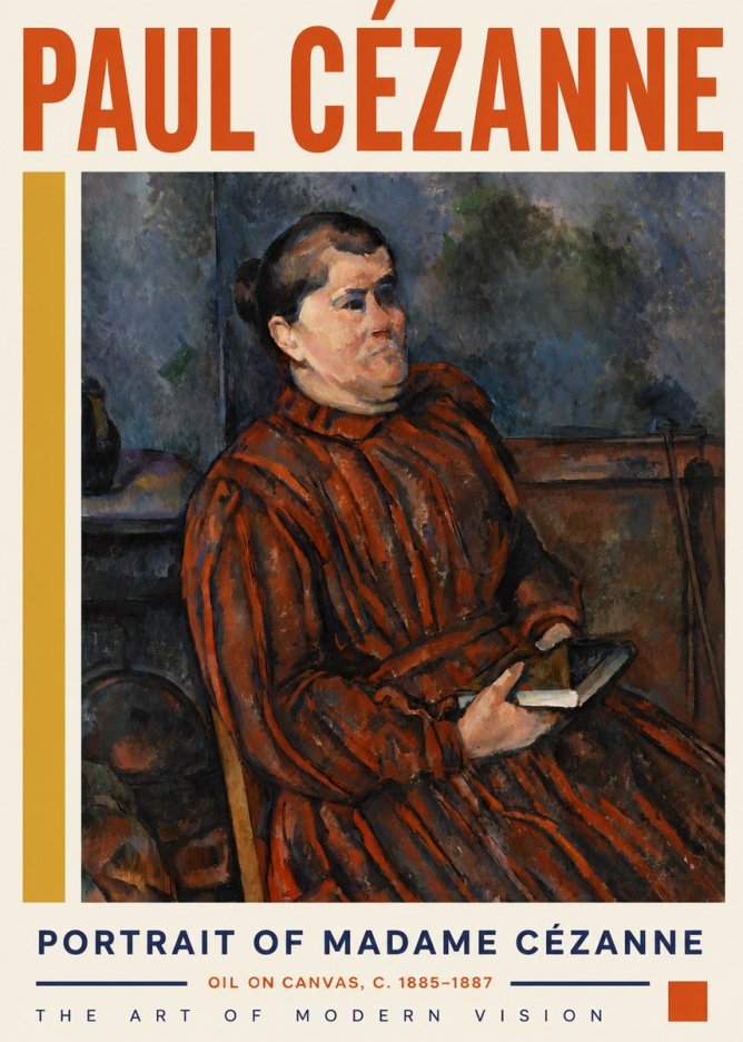Paul Cézanne Portrait of Madame Cézanne I No5 - Juliste