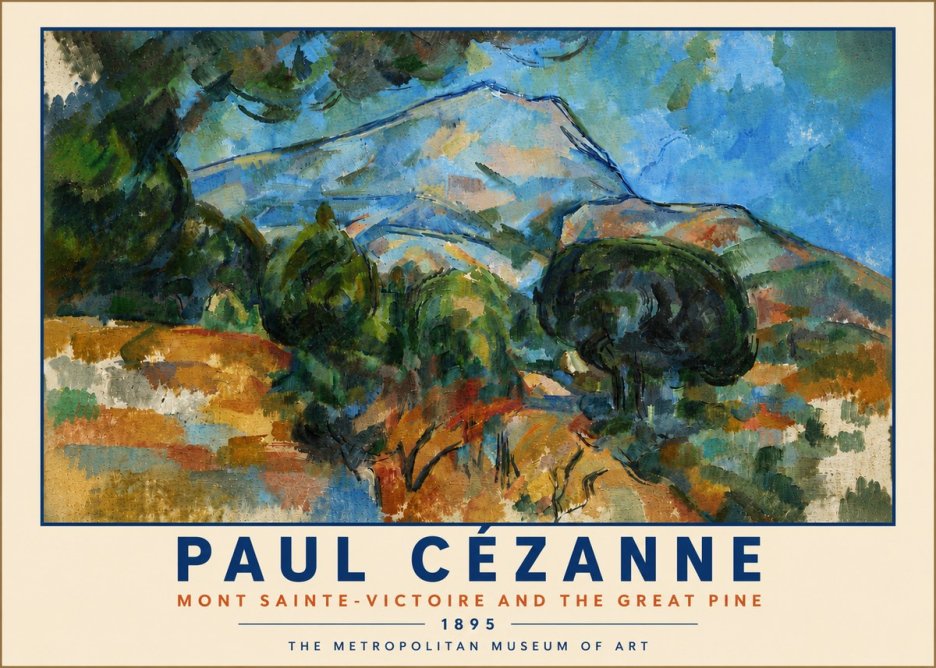 Paul Cézanne Mont Sainte-victoire and the Great Pine No6 - Juliste