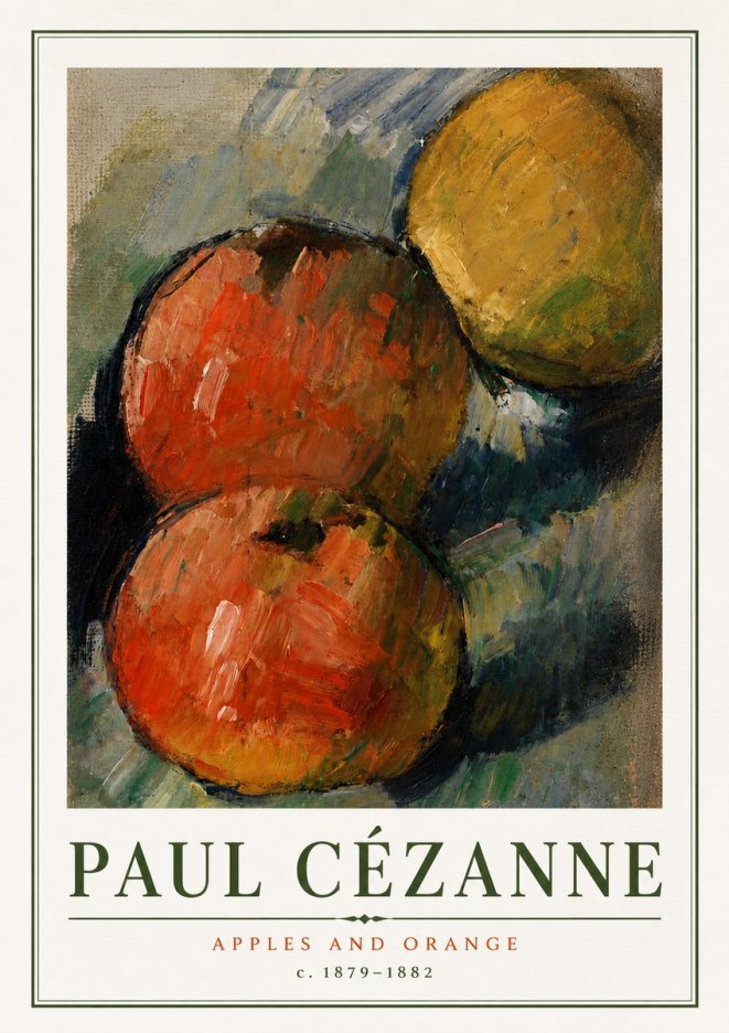 Paul Cézanne Apples and Orange No5 - Juliste